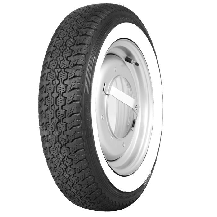 Roue et Pneu Fiat 500 Flanc Blanc