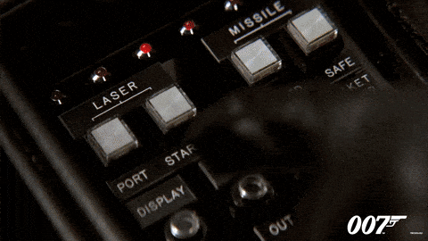 007's Aston Martin V8 Vantage - Front Wheel Lasers for slicing Lada