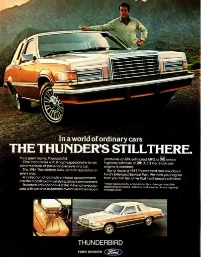 1981 Ford Thunderbird Publicité